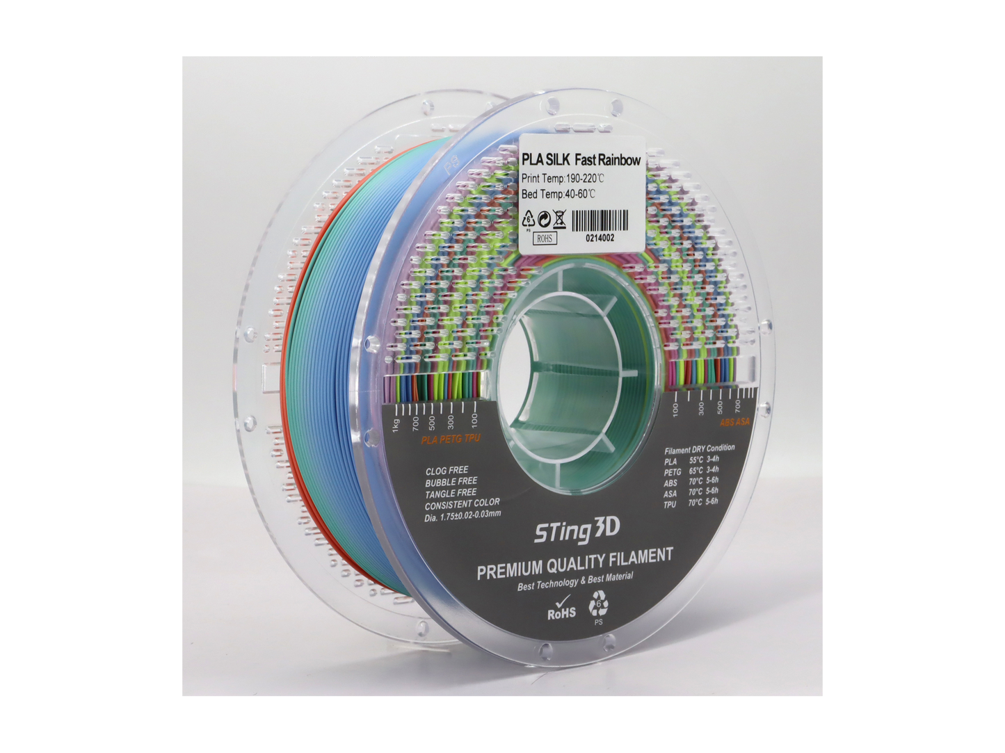PLA Rainbow PLA Silk Fast Change Rainbow