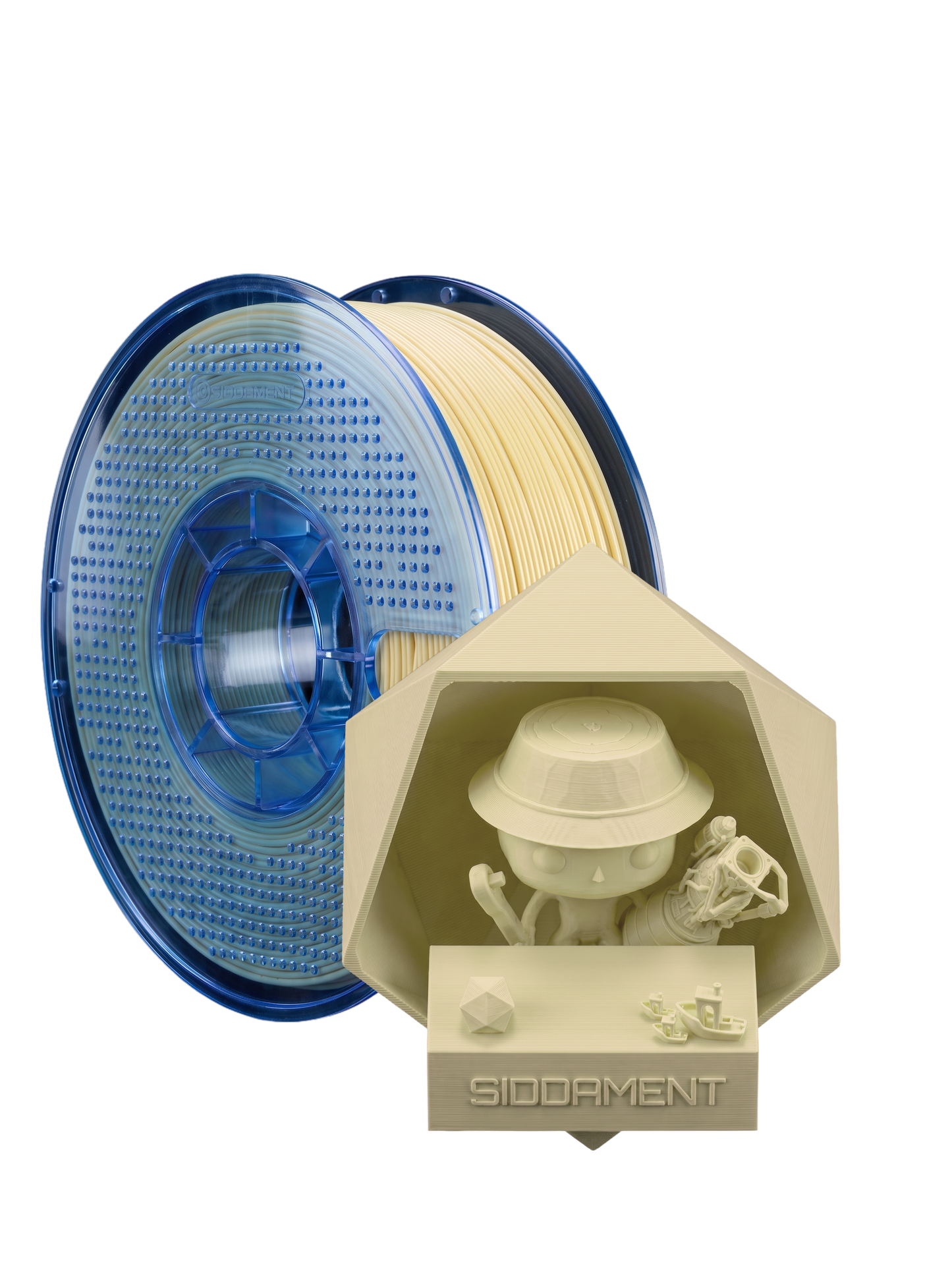 Matte Cream PETG V2 spool with 3D printed parts