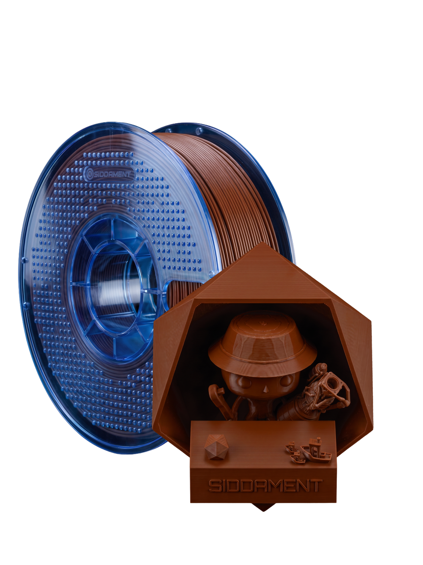 Matte Rust PETG V2 spool with 3D printed parts