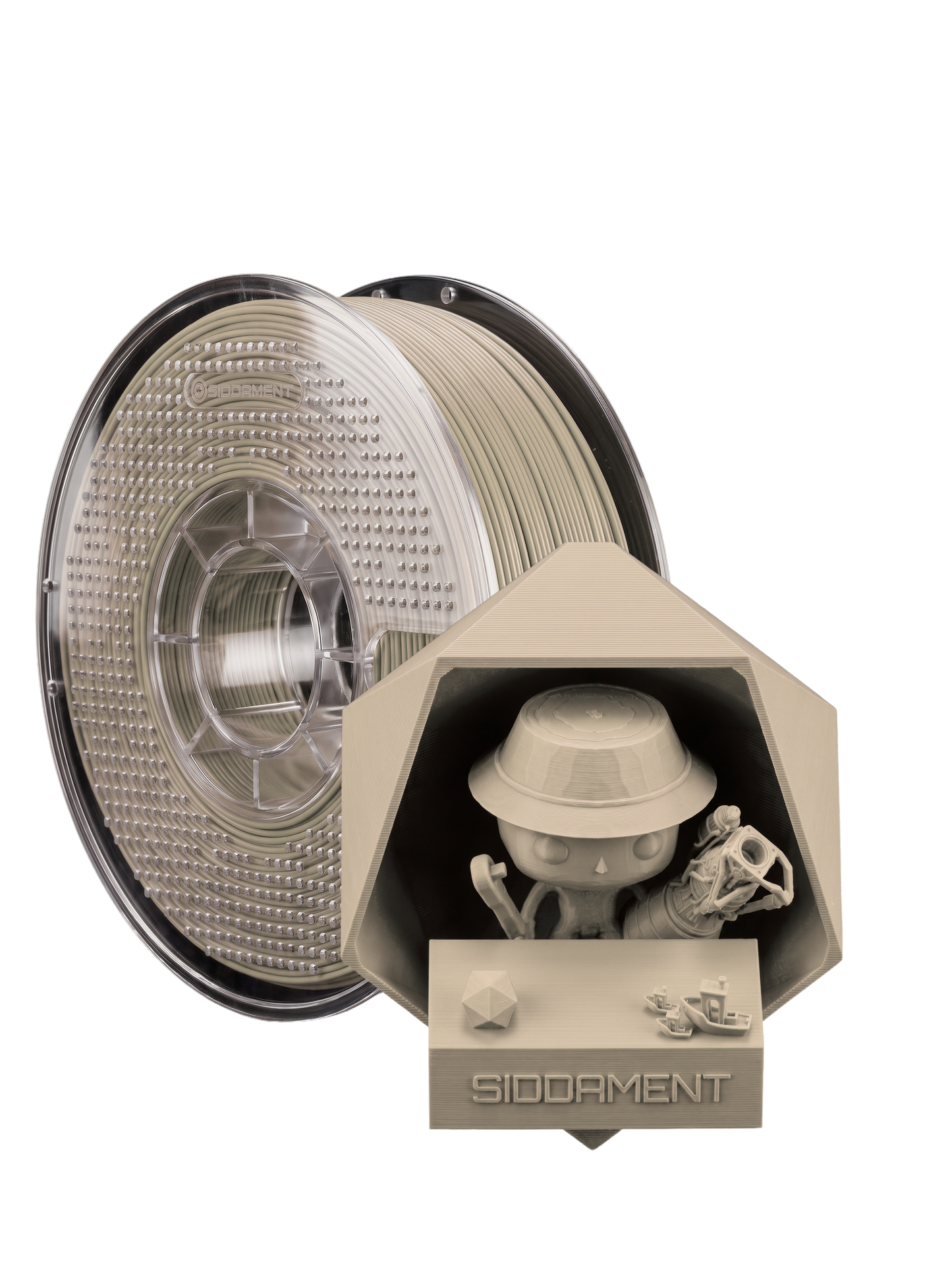 Matte Toaster Grey PLA V2 1.75mm 1kg filament and printed parts