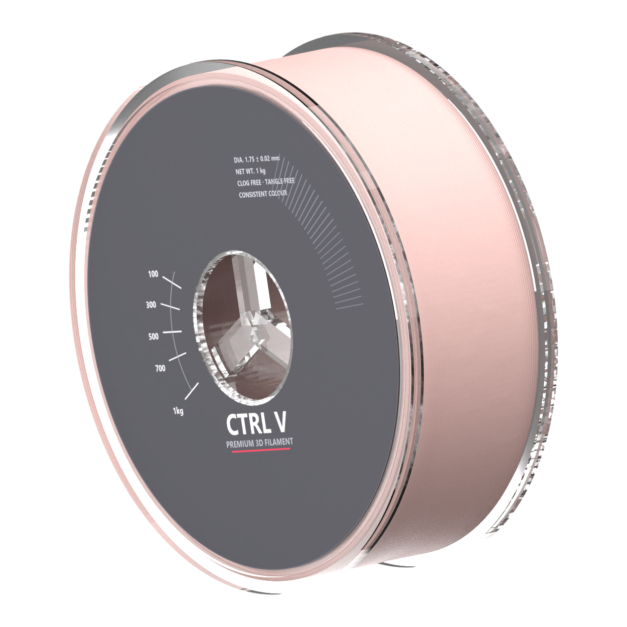 PLA Matte Pink 3D printer filament spool