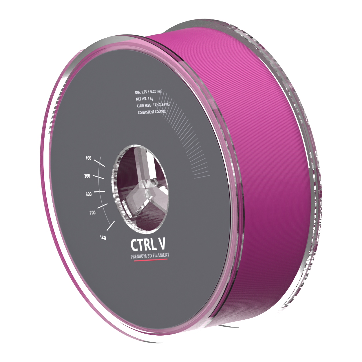 PLA Matte Purple 3D printer filament spool