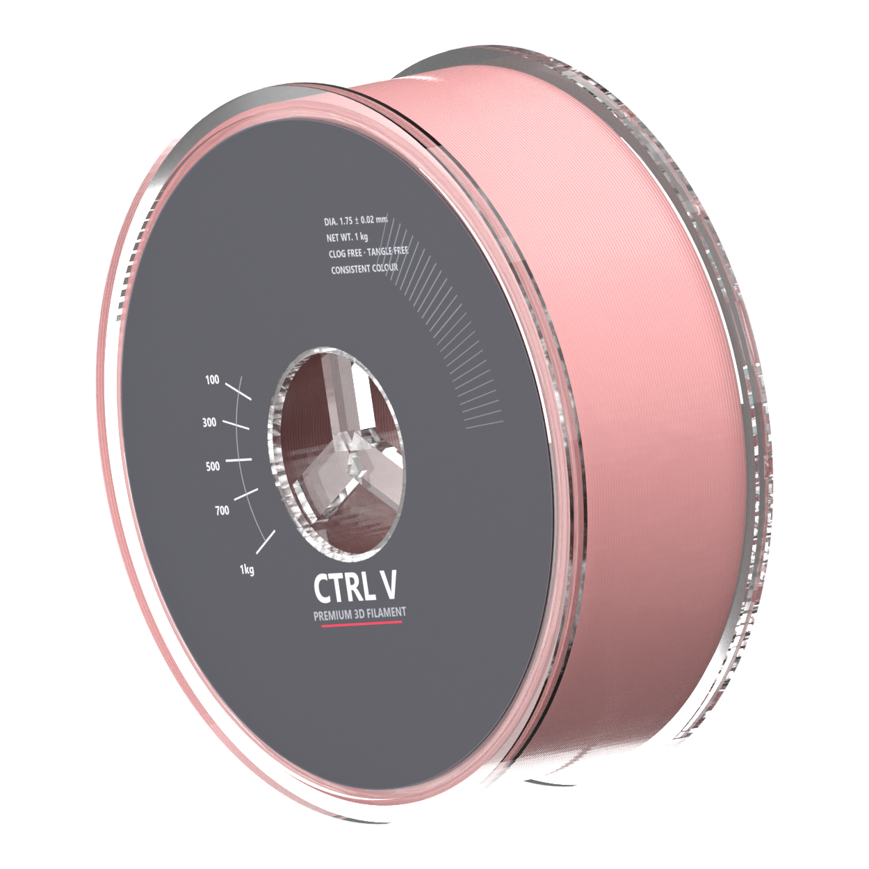 PLA Silk Pink 3D printer filament spool