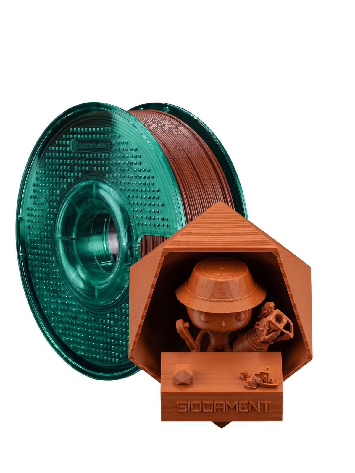 Red ASA V2 1.75mm 1kg filament and printed parts