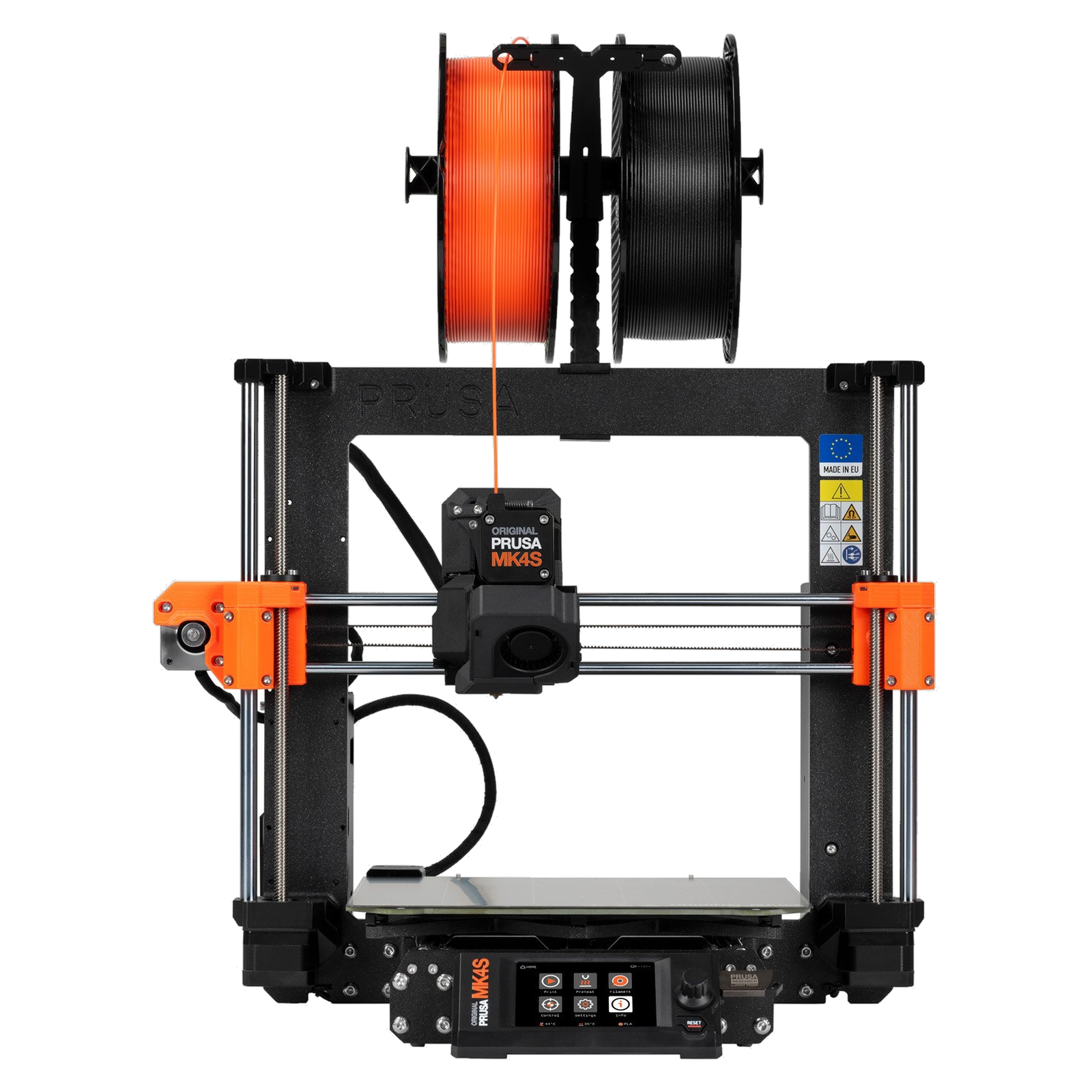 Original Prusa MK4S assembled 3D printer, front view