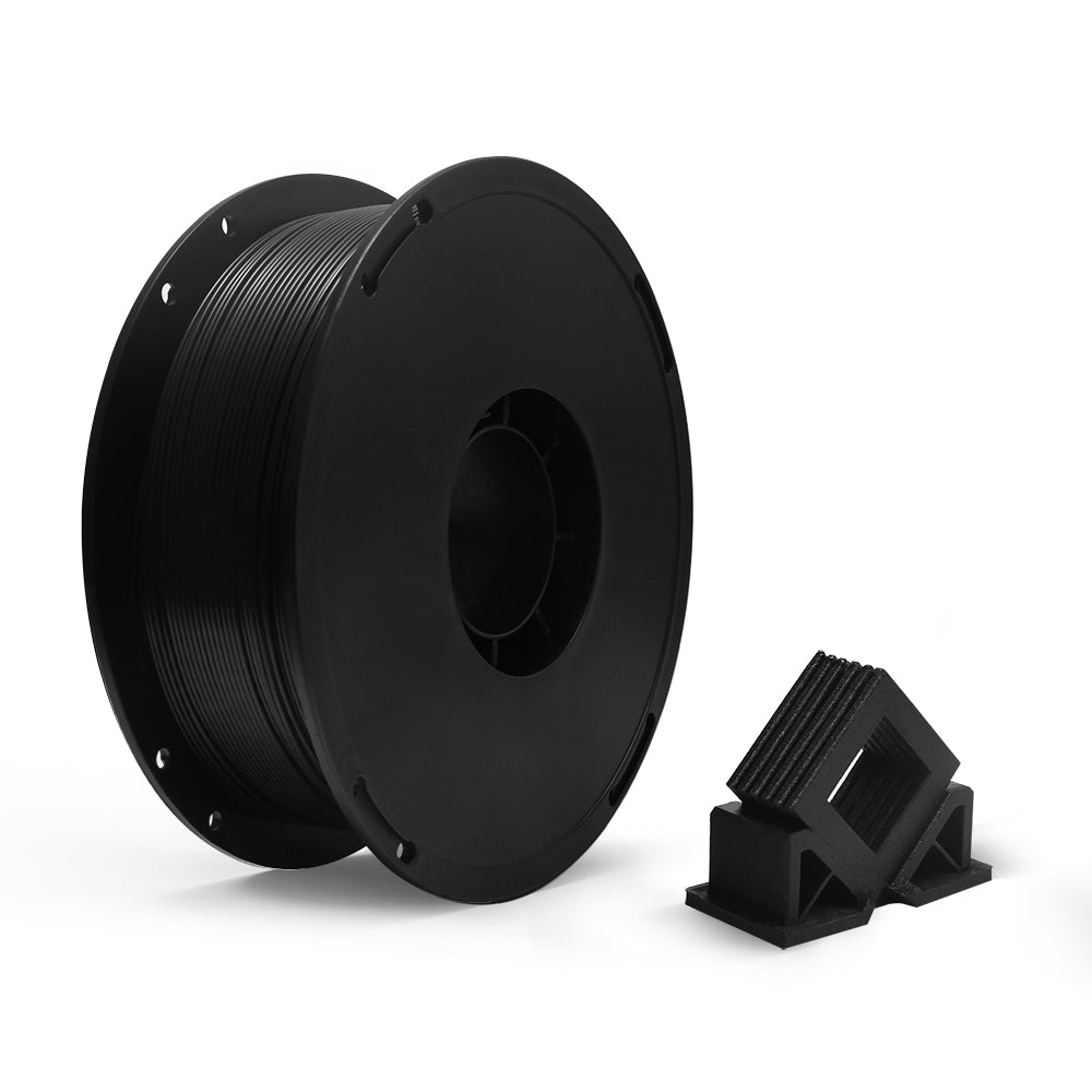 BIQU Panda CF-Wrapped Nylon (PA) — 1kg Black — spool with sample print