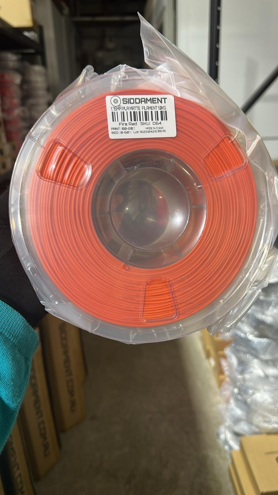 Matte Orange Fire Red PLA