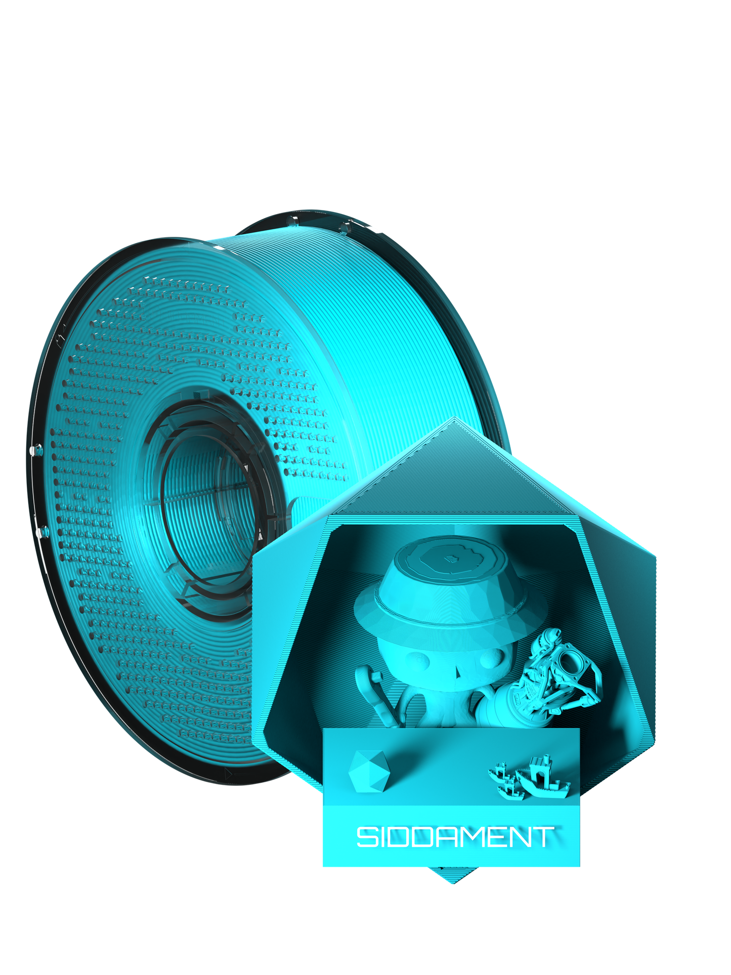 Matte Electric Cyan PLA  V2