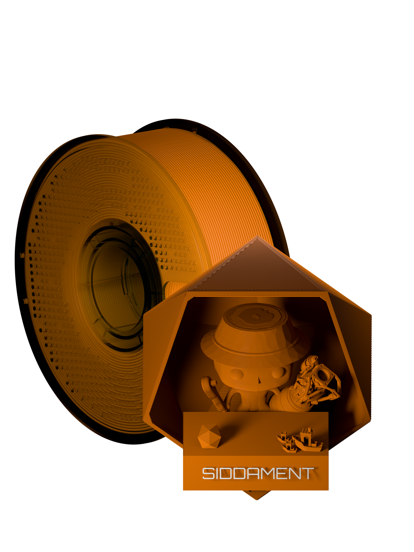 Fire Orange Matte PLA V2 filament spool