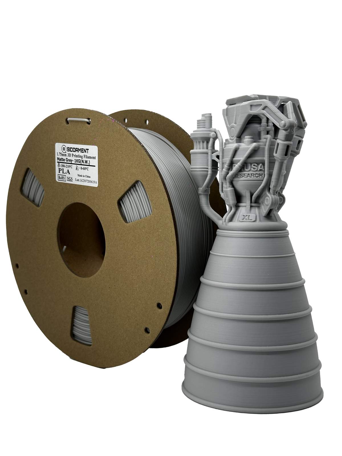 Matte Pla Example Matte Grey PLA 1.75mm 1kg 3D Printing Filament – SIDDAMENT