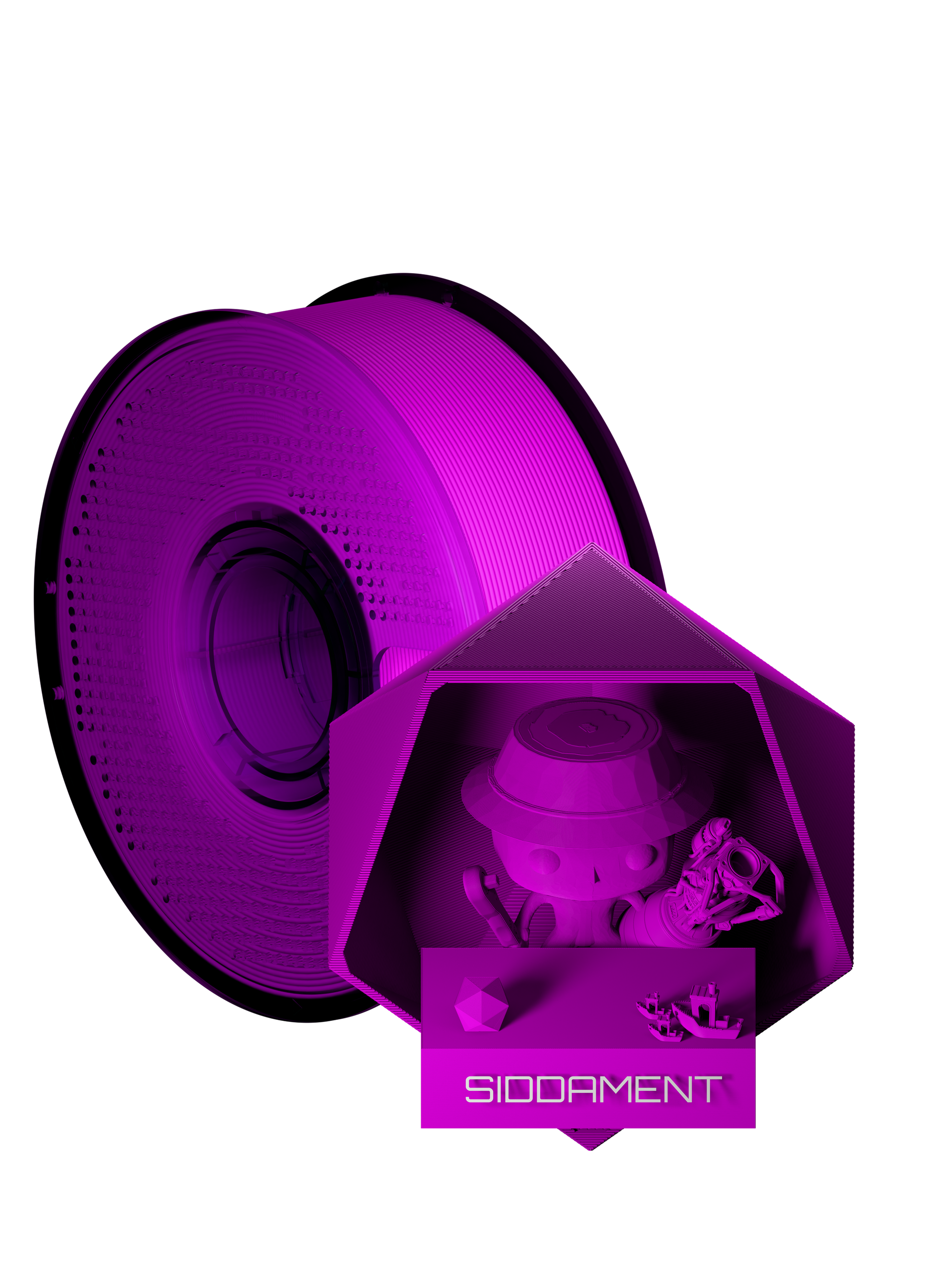Hot Violet Matte PLA V2 filament spool