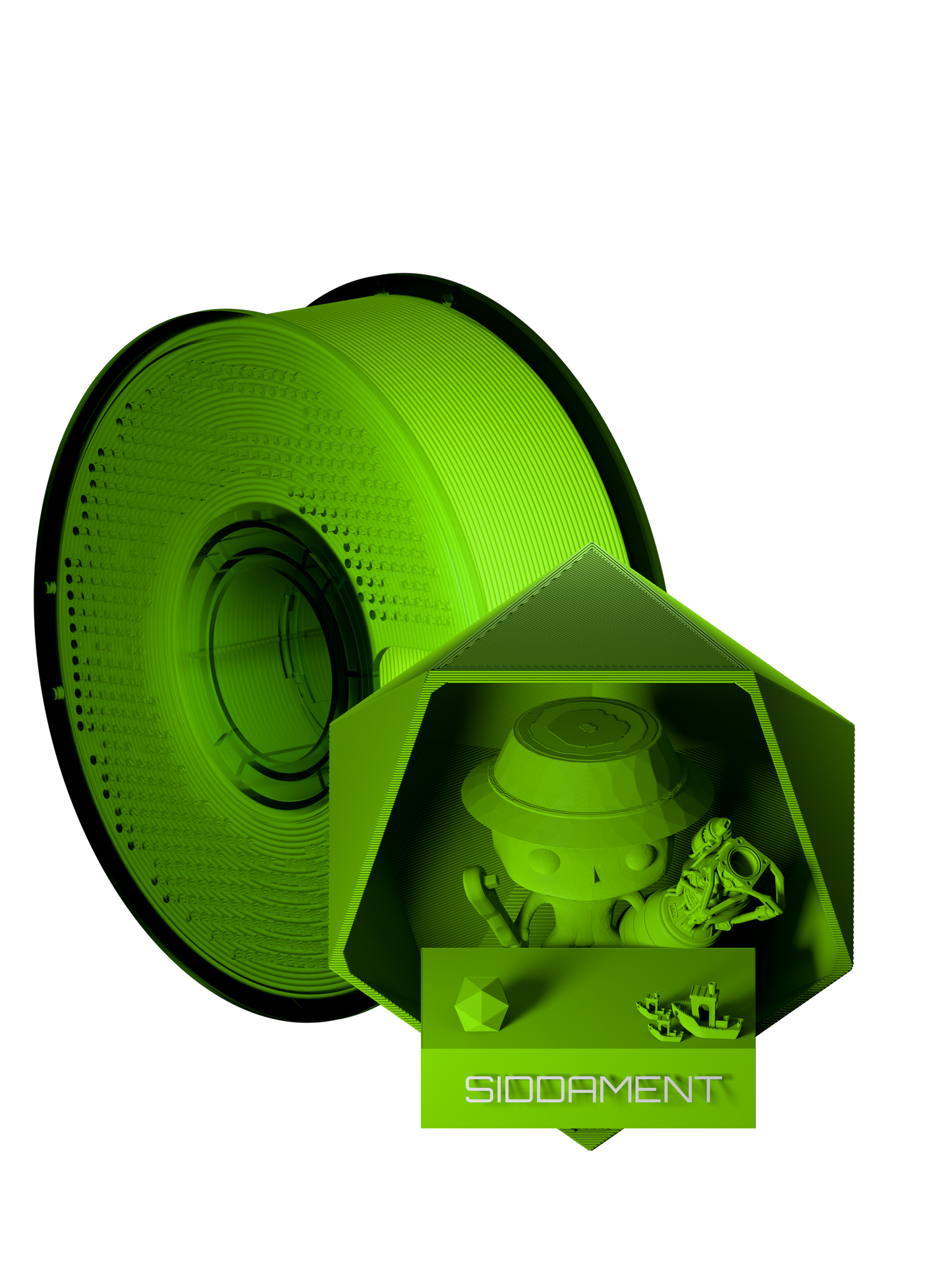 Hyper Lime Green Matte PLA V2 filament spool