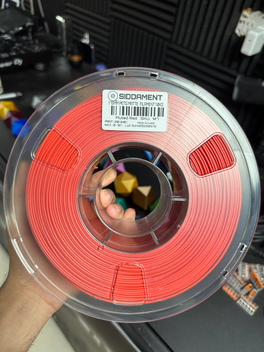 Matte muted red petg