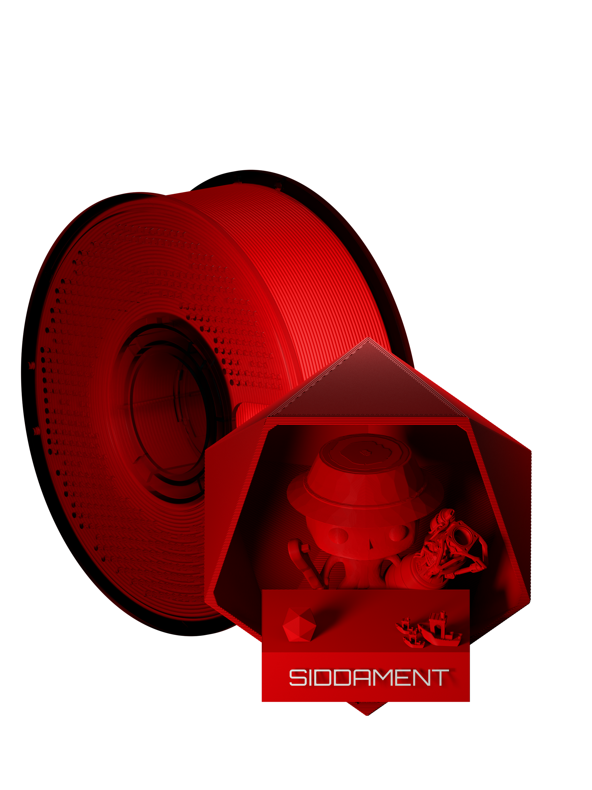 Inferno Red Matte PLA V2 filament spool
