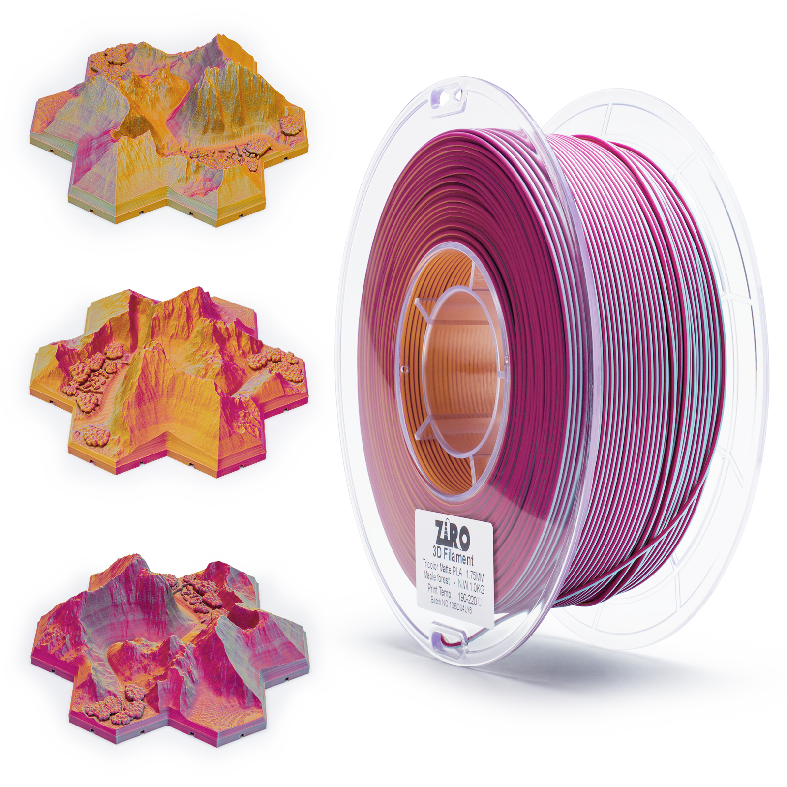 Gen Tri Maple Maple Forest Tri Colour Matte PLA | Siddament Australia โ SIDDAMENT