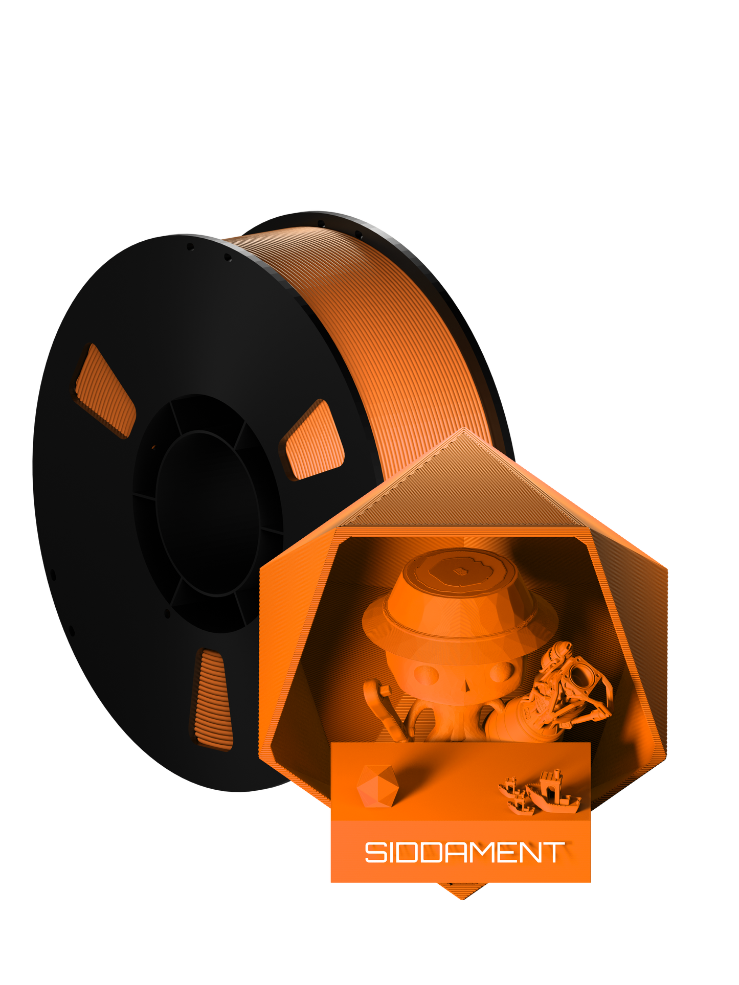 Matte Orange PLA Black Spool