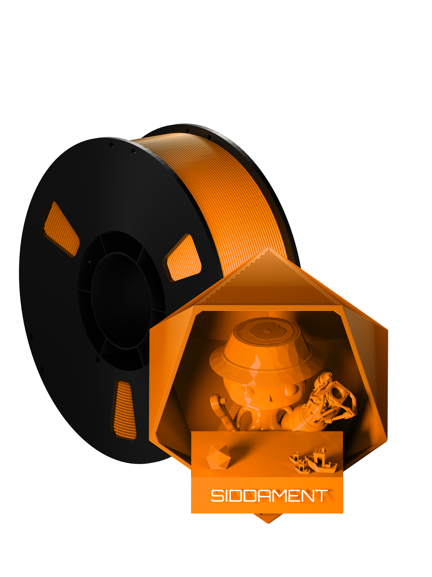 Orange ABS Black Spool