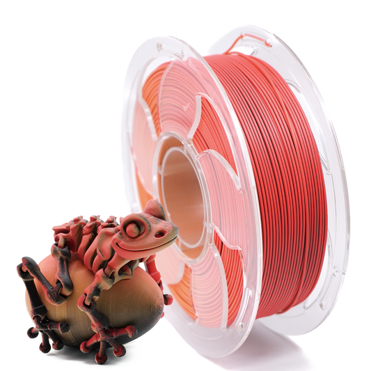 Matte Black/Red/Orange Tri Colour PLA