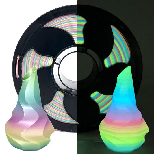 Glowing SILK Rainbow PLA