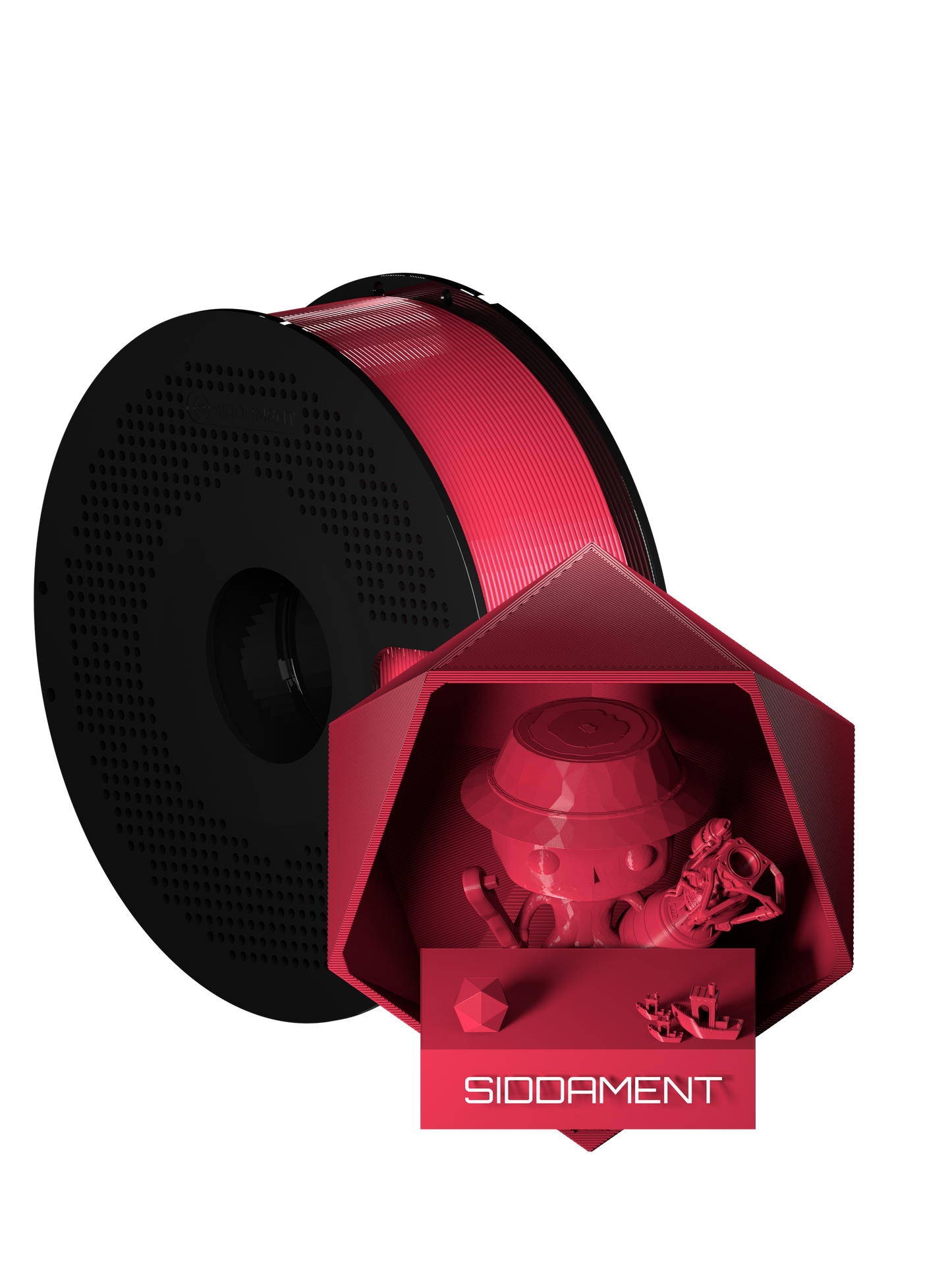 Red (Dark) ABS V2 - Transparent