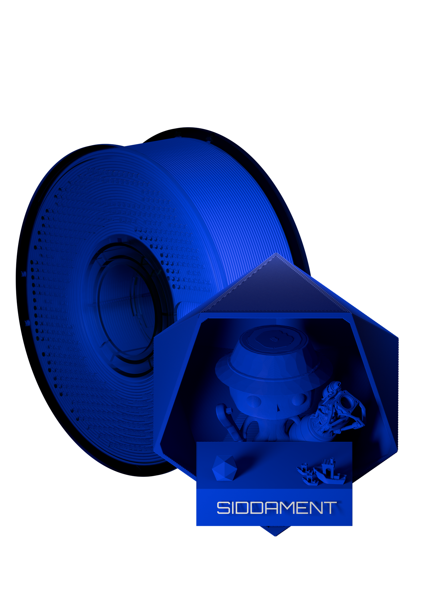 Royal Blue Matte PLA V2 filament spool