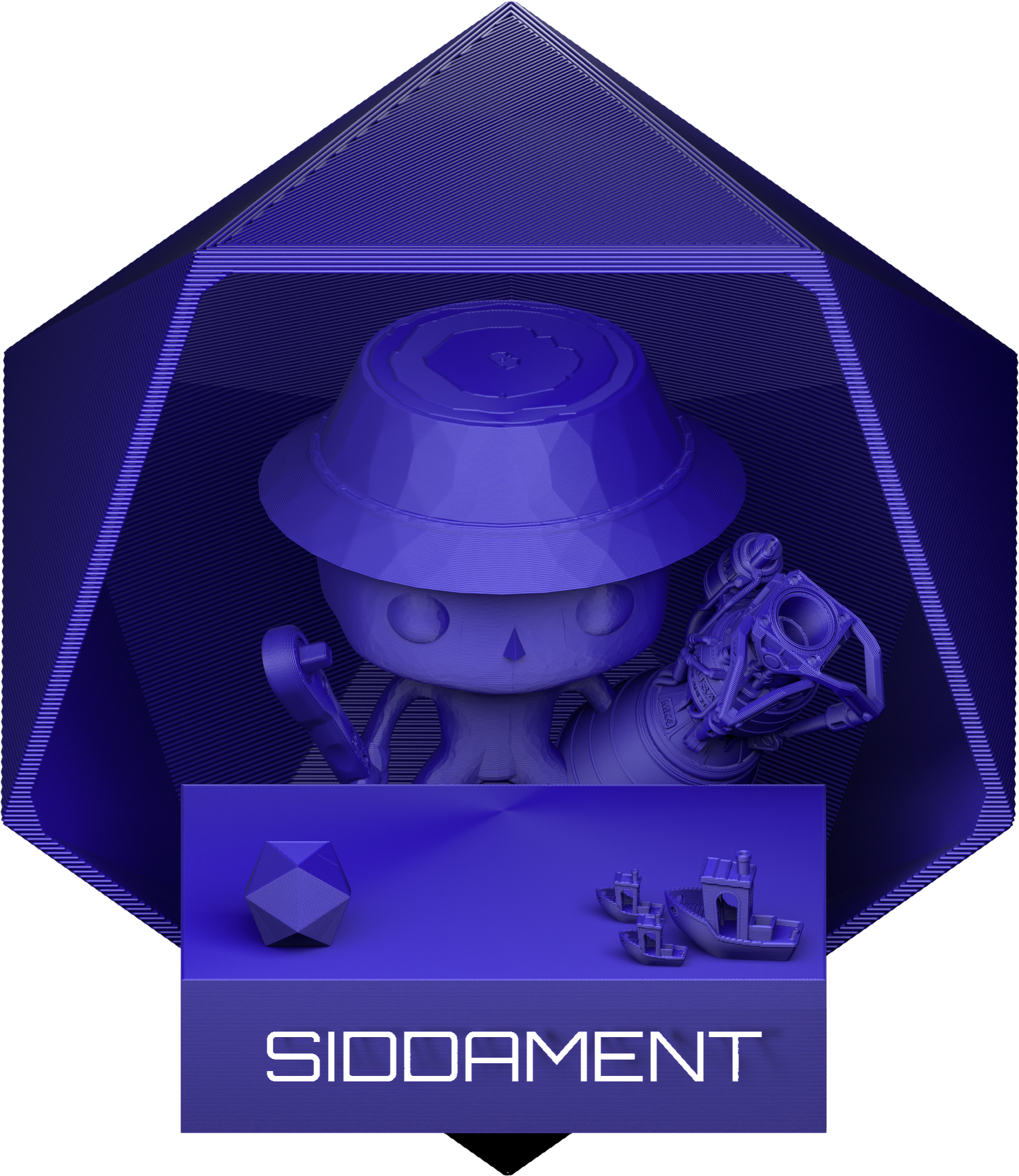 Silk Purple PLA V2 printed parts