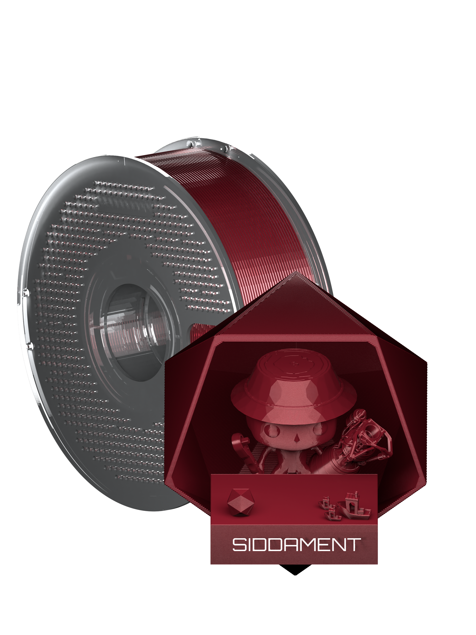 Translucent Blood Red PLA V2