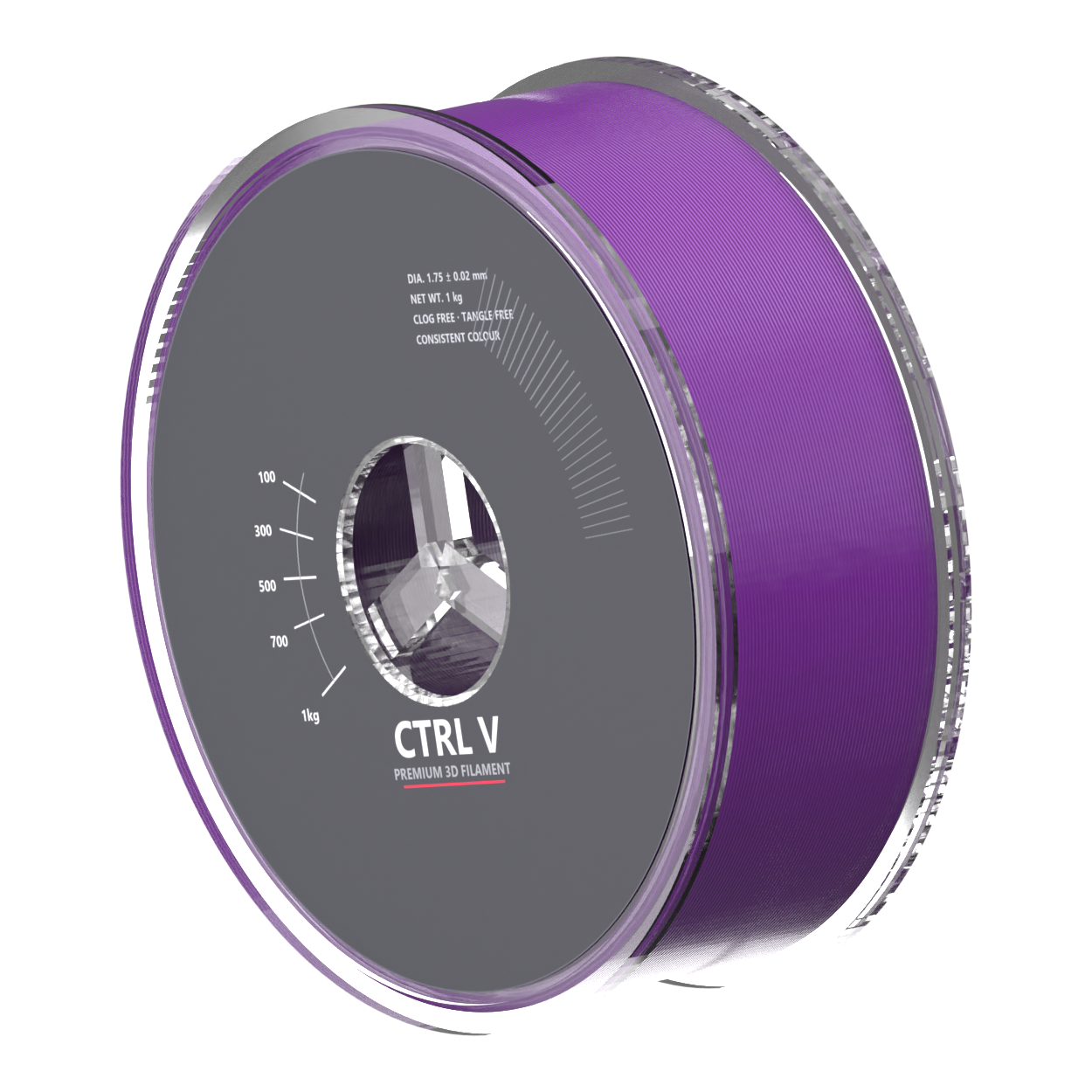 ABS Pro Purple 3D printer filament spool