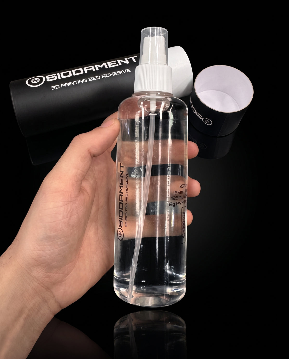 3D Printer Bed Adhesion Glue 250ml spray bottle in hand