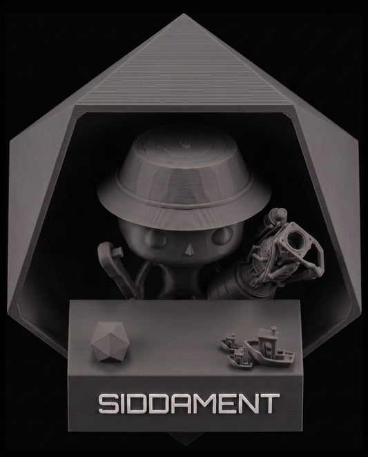 Matte Ash Gray PLA V4, printed SIDDAMENT figure