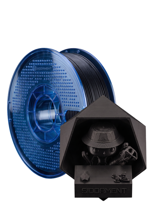 Matte Black PETG V2 spool with 3D printed parts