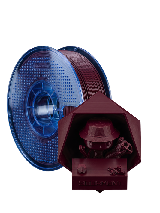 Matte Burgundy PETG V2 spool with 3D printed parts