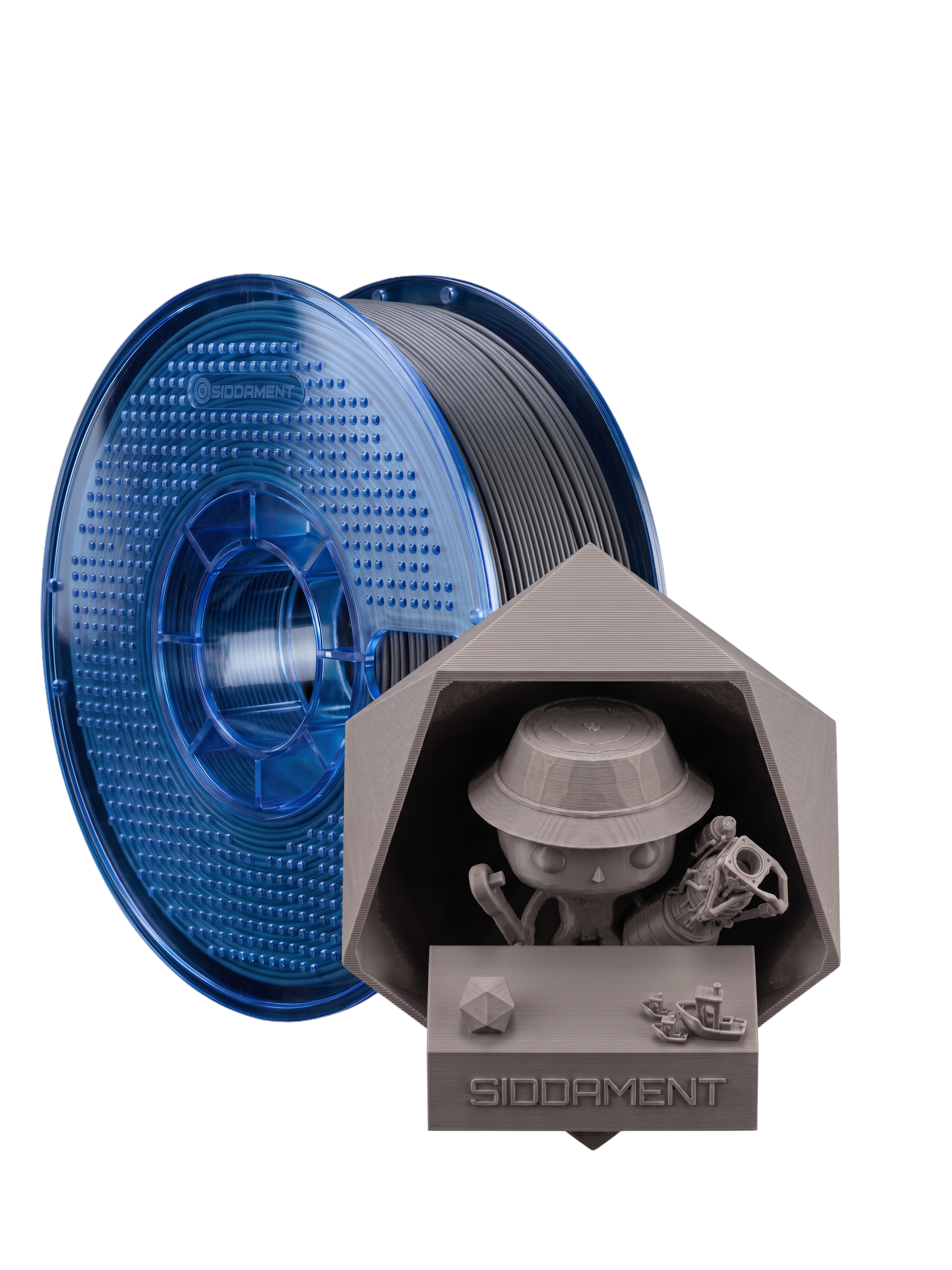 Matte Cement PETG V2 spool with 3D printed parts