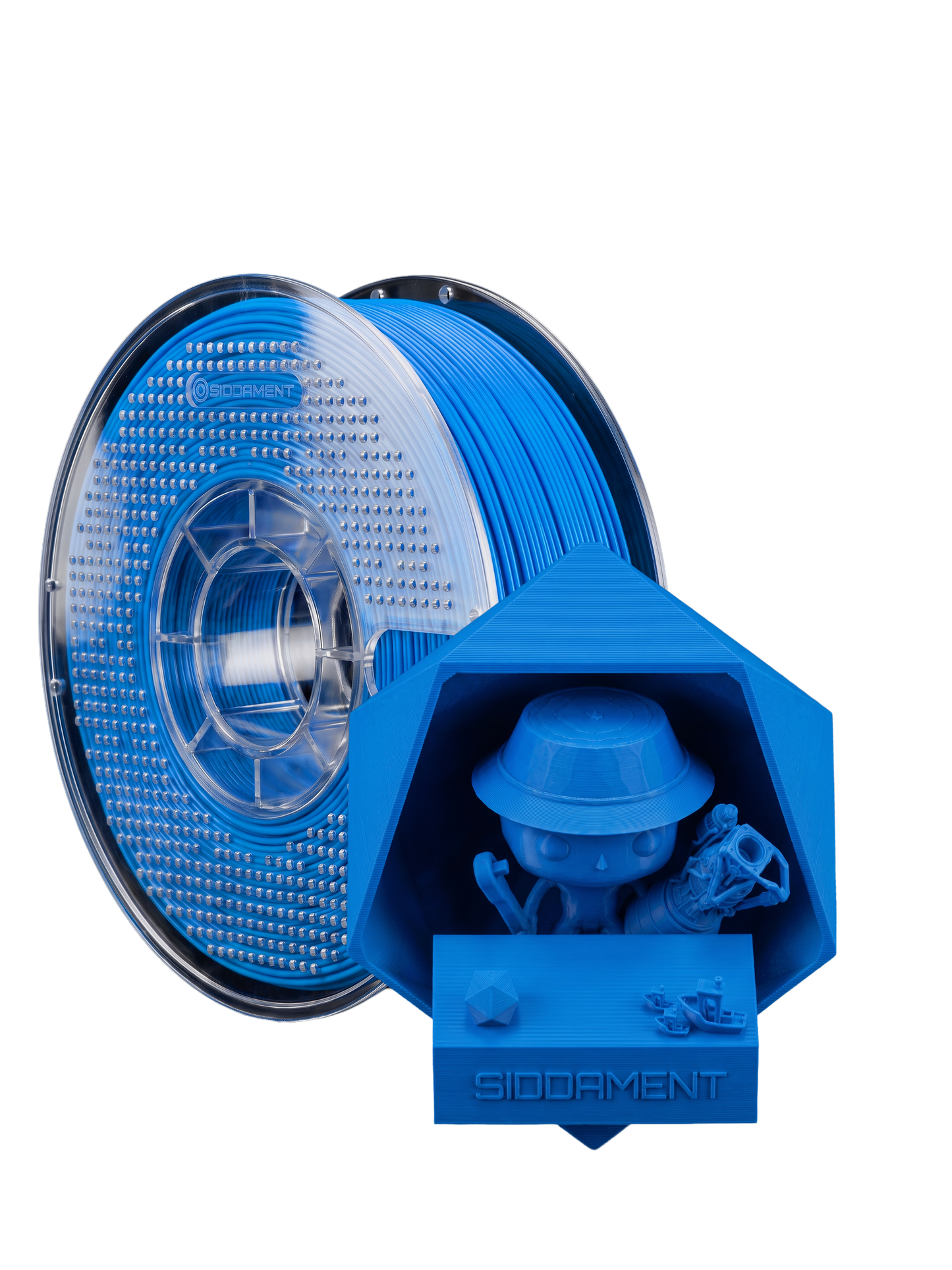 Matte Cobalt Blue PLA  V2 1.75mm 1kg filament and printed parts