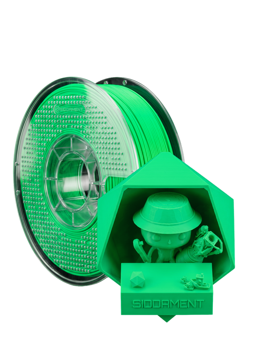 Matte  Cool Green PLA V2 1.75mm 1kg filament and printed parts