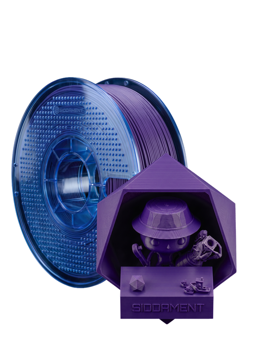 Matte Cosmic Grape PETG V2 spool with 3D printed parts