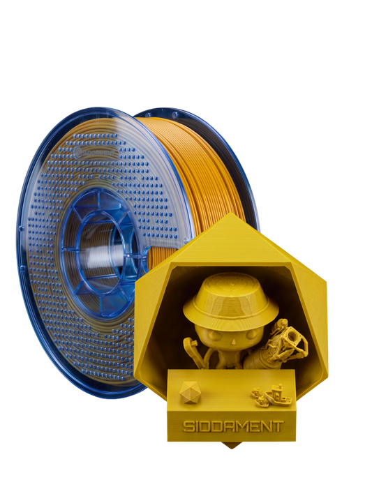 Matte DeWhat Yellow PETG V2 spool with 3D printed parts