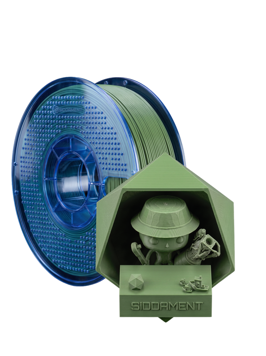 Matte Green PETG V2 spool with 3D printed parts