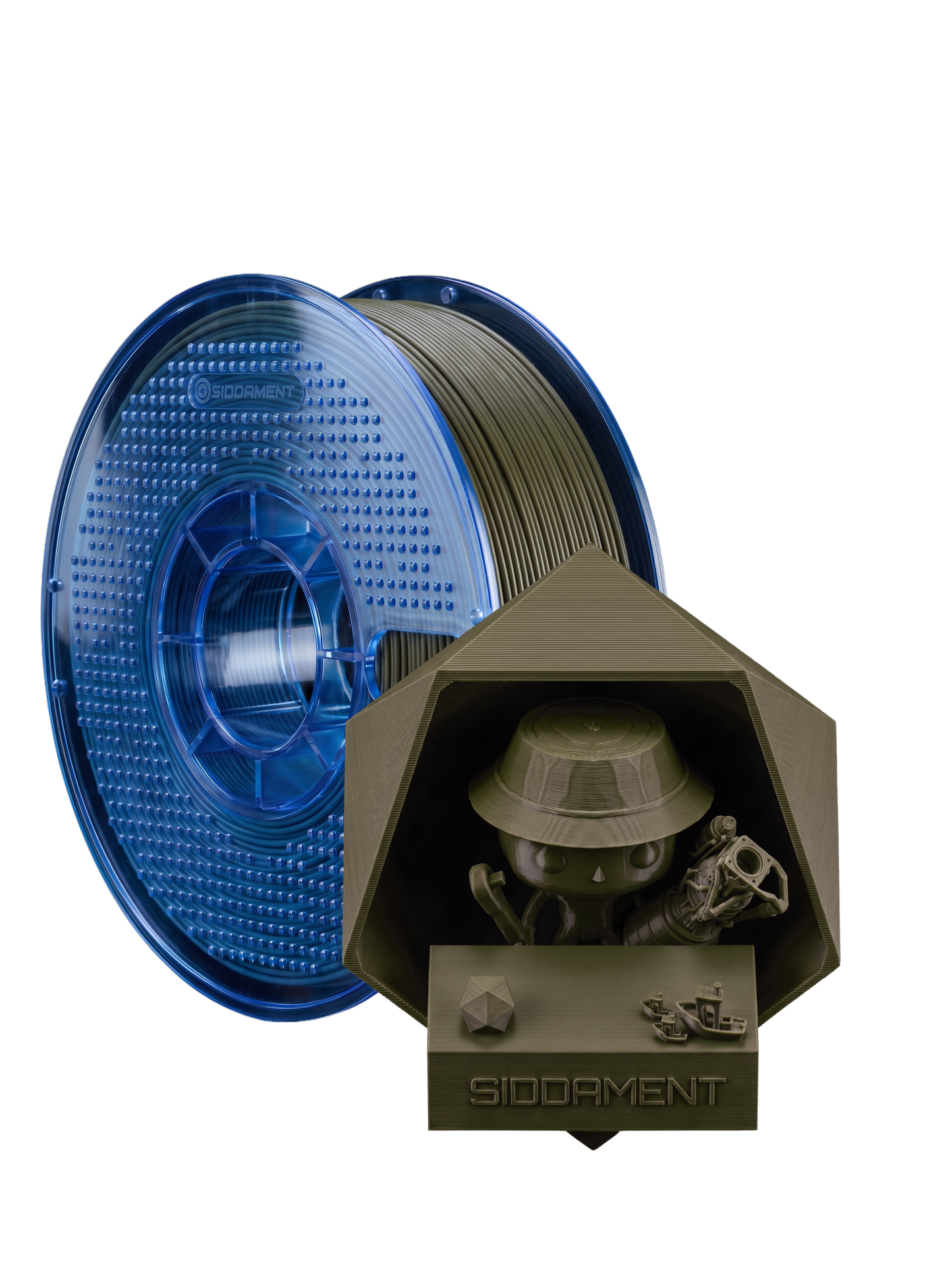 Matte Khaki PETG V2 spool with 3D printed parts