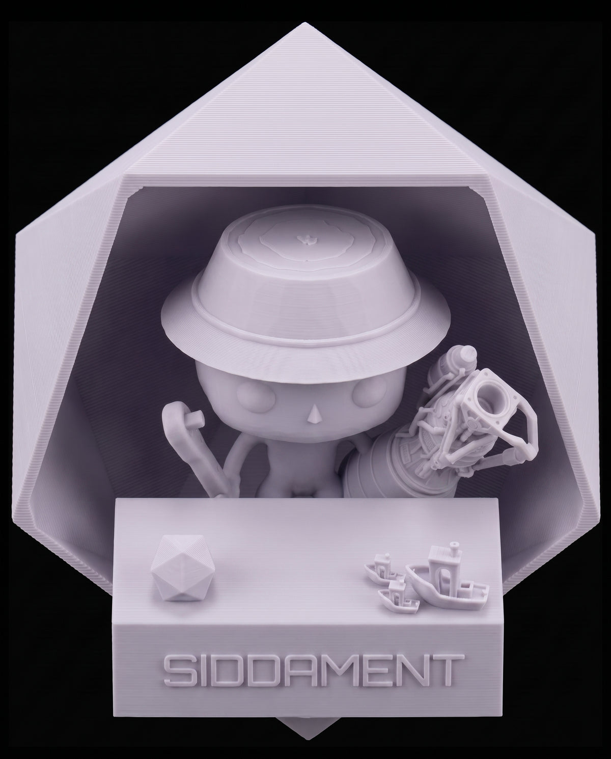 Matte Lavender PLA V4, printed SIDDAMENT figure