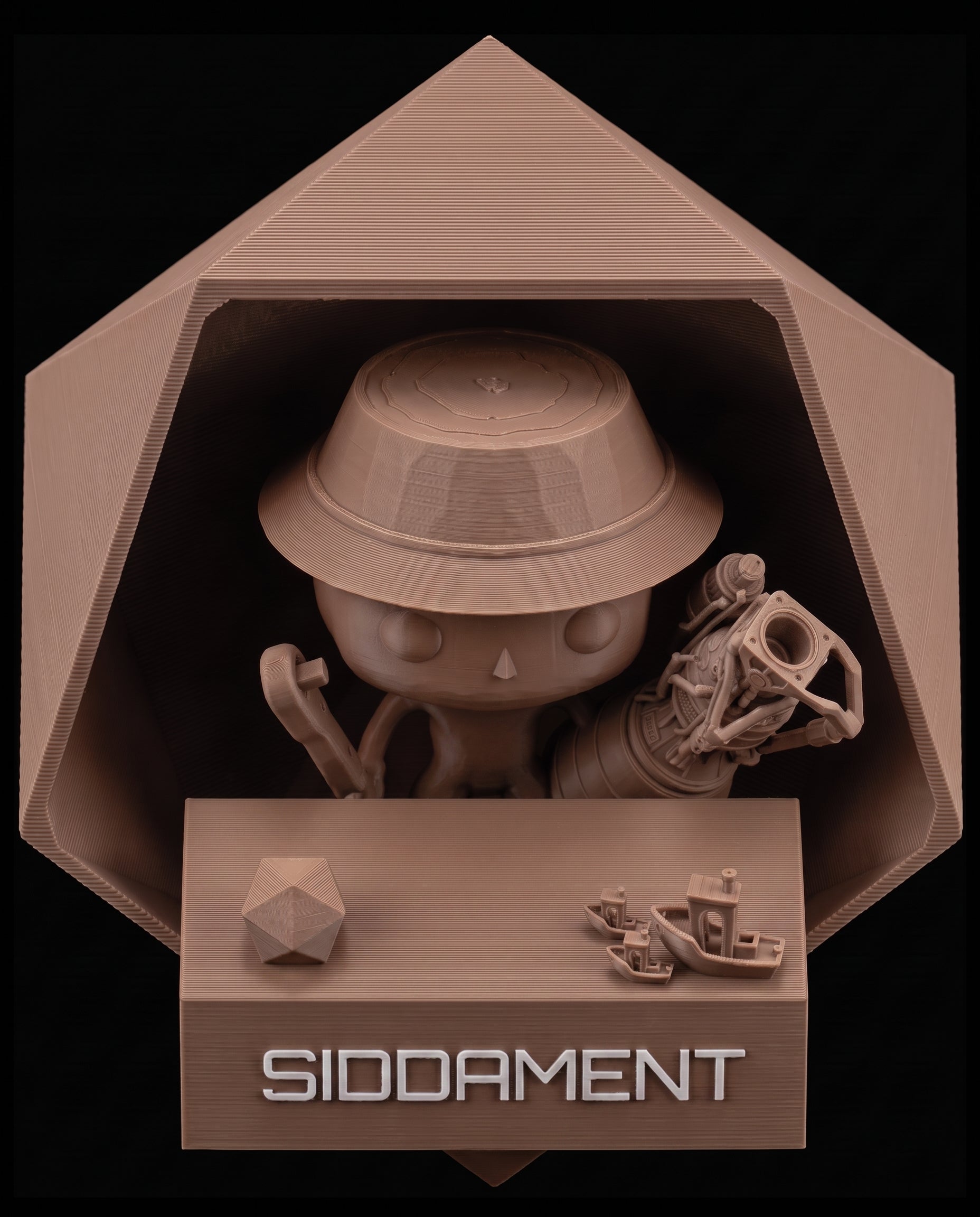 Matte Light Brown PLA V4, printed SIDDAMENT figure