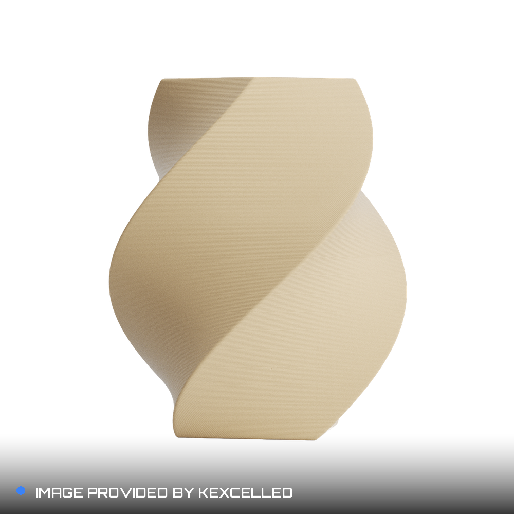 Matte Light Wood PLA V4 printed sample, image provided by Kexcelled