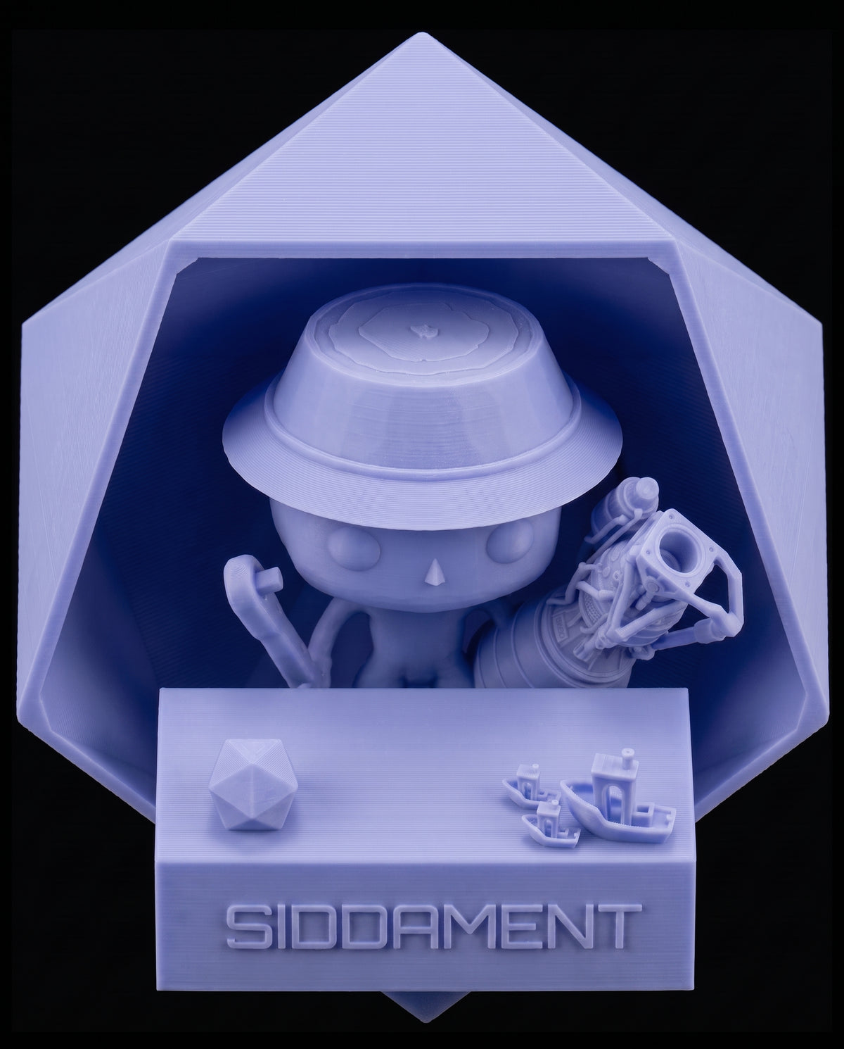 Matte Lilac Purple PLA V4, printed SIDDAMENT figure