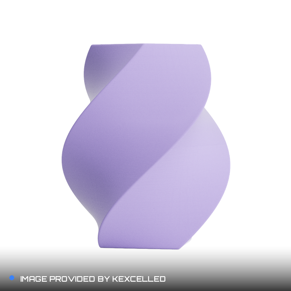 Matte Lilac Purple PLA V4 printed sample, image provided by Kexcelled