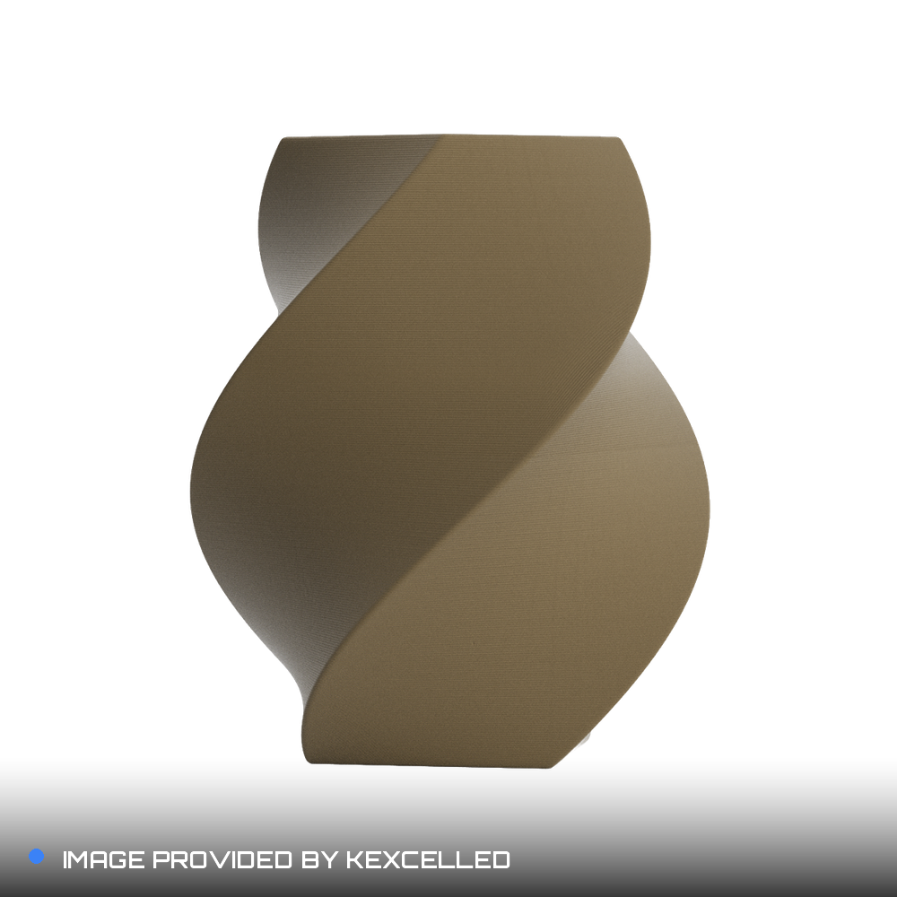 Matte Malt Clay PLA V4 printed sample, image provided by Kexcelled
