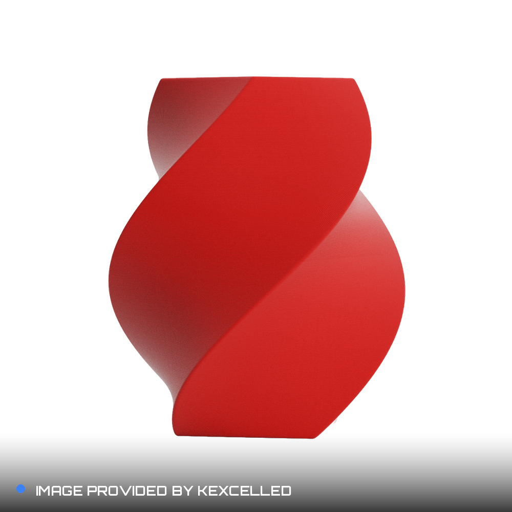 Matte Maple Red PLA V4 printed sample, image provided by Kexcelled