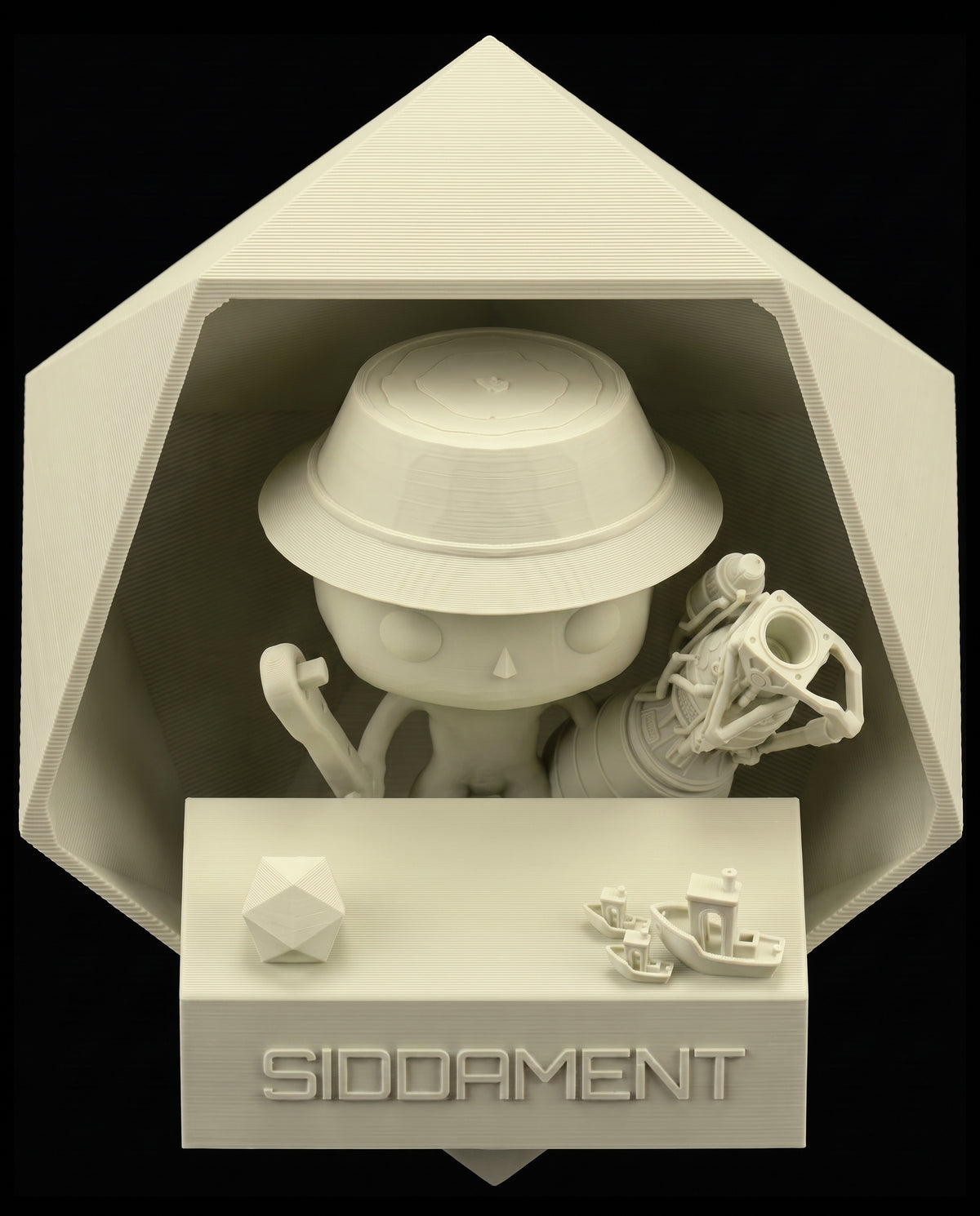 Matte Mint Green PLA V4, printed SIDDAMENT figure