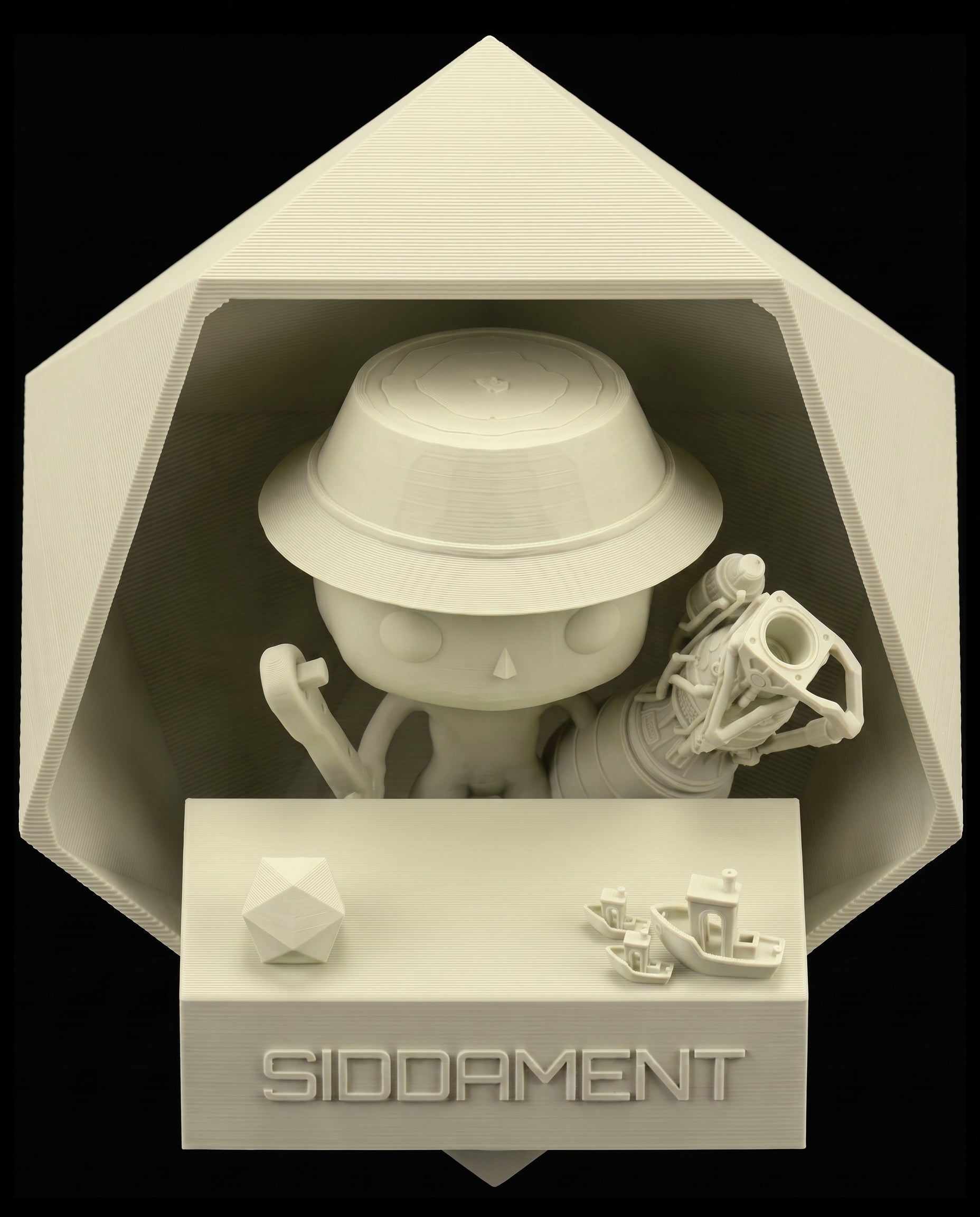 Matte Mint Green PLA V4, printed SIDDAMENT figure