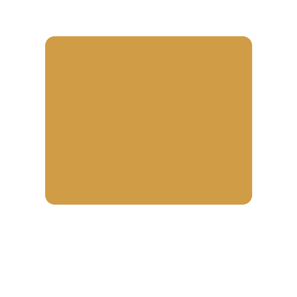 Matte Mustard Yellow colour swatch, Kexcelled code 9.080, hex #D19C46