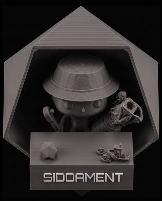 Matte Nightstone Black PLA V4, printed SIDDAMENT figure